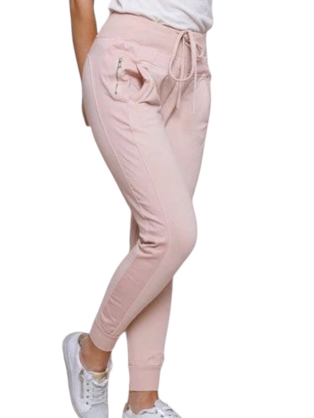 Suzy D London Ultimate Joggers Petal Pink Zip Pocket Pants XL